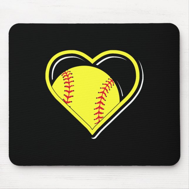 Yellow Softll Heart For Softll Lovers  Mouse Mat (Front)
