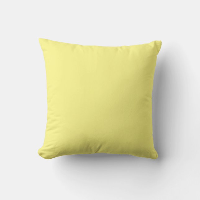Yellow solid colour light-medium cushion (Front)