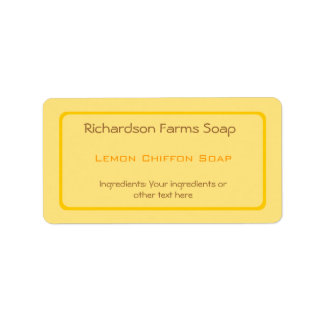 Yellow Solid Colour Soap Label