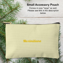 Yellow - Solid Small Accessory Pouch