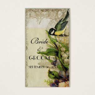 Yellow Song Bird Cage Favour Gift Tags