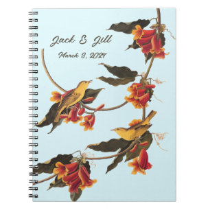 Yellow songbirds on Crossvine Notebook