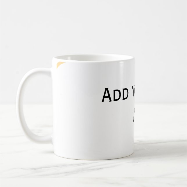 Yellow Spanish border name message text lines  Coffee Mug (Left)