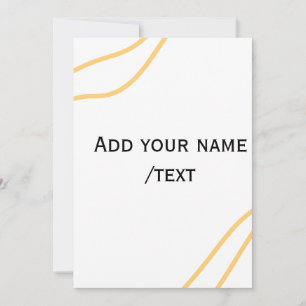 Yellow Spanish border name message text lines Invitation