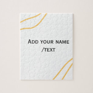 Yellow Spanish border name message text lines Jigsaw Puzzle