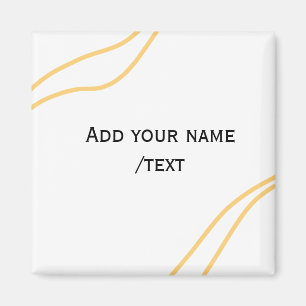 Yellow Spanish border name message text lines Magnet