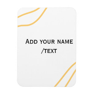 Yellow Spanish border name message text lines  Magnet