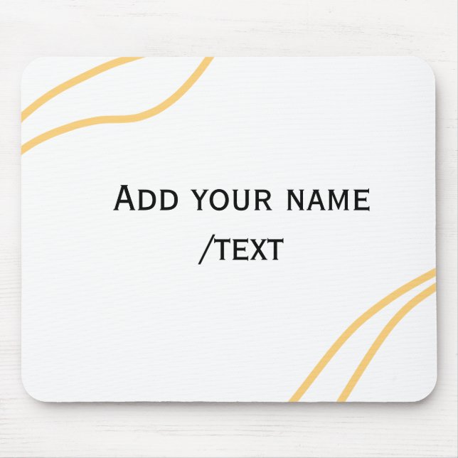Yellow Spanish border name message text lines  Mouse Mat (Front)