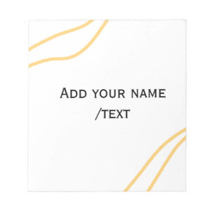 Yellow Spanish border name message text lines Notepad
