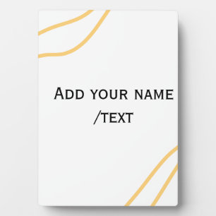 Yellow Spanish border name message text lines Plaque