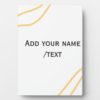 Yellow Spanish border name message text lines  Plaque
