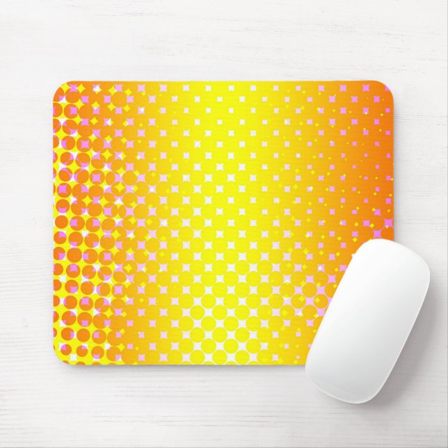 Yellow Sparkle Mouse Mat (With Mouse)