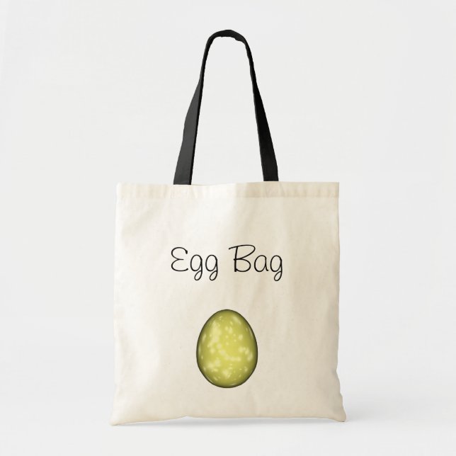 Yellow Speckled Easter Egg - Personalise Tote Bag (Front)