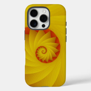 Yellow Spiral abstract phone case