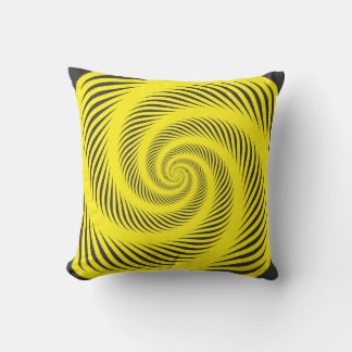 Yellow spiral cushion