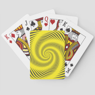 Yellow Spiral Game Playing Cards