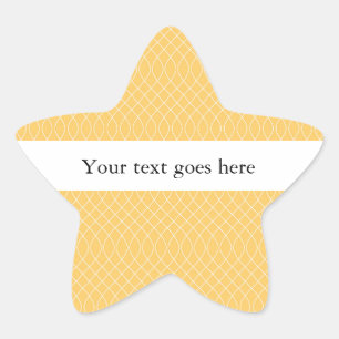 Yellow Spiral Star Sticker