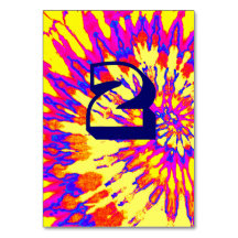 Yellow Spiral Tie Dye Wedding Table Two