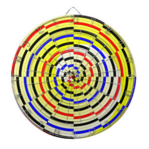 Yellow Spirals by Kenneth Yoncich Dartboard
