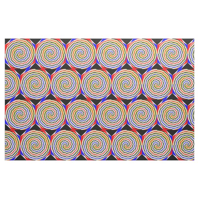 Yellow Spirals by Kenneth Yoncich Fabric (Fat Quarter)