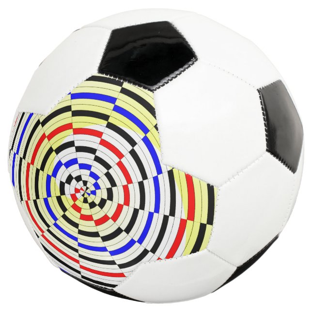 Yellow Spirals by Kenneth Yoncich Football (Three Quarter)
