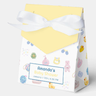 Yellow Splish Splash Rubber Duck Bath Baby Shower  Favour Box