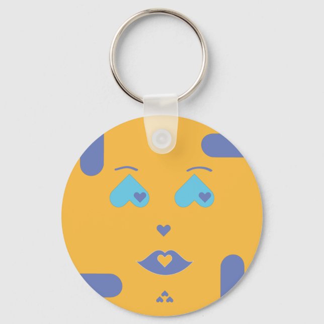 Yellow Sponap, Levli.ai Key Ring (Front)