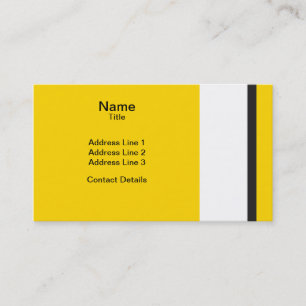 Yellow Sportscar Stripe Business Card
