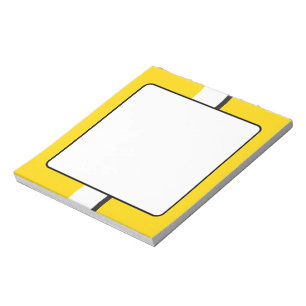 Yellow Sportscar Stripe Notepad