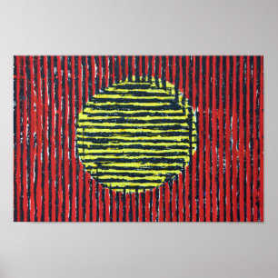 Yellow Spot modern, abstract, art poster