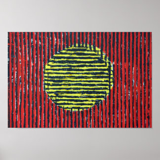 Yellow Spot modern, abstract, art poster