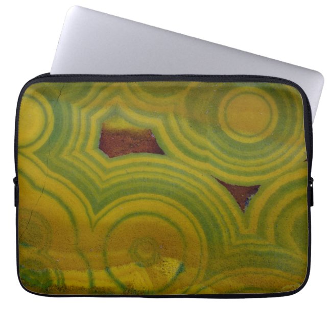 Yellow Spotted Ocean Jasper Laptop Sleeve (Front)