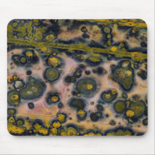 Yellow spotted Ocean Jasper Mouse Mat
