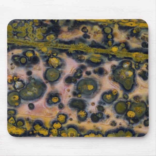 Yellow spotted Ocean Jasper Mouse Mat (Front)