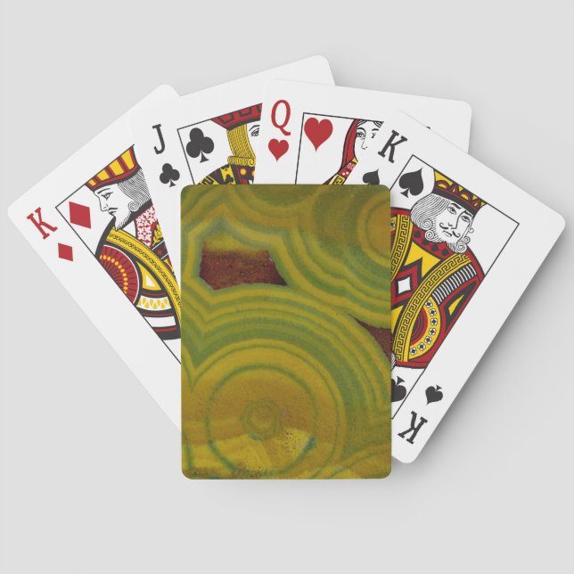 Yellow Spotted Ocean Jasper Playing Cards (Back)