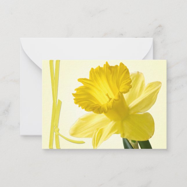Yellow Spring Daffodil Close-up Floral Photography Card (Front)