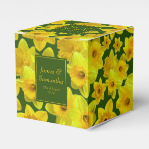 Yellow Spring Daffodil - Wedding Favour Box
