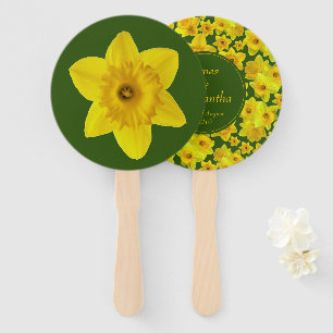 Yellow Spring Daffodil - Wedding Hand Fan