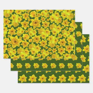 Yellow Spring Daffodil - Wedding Wrapping Paper Sheet