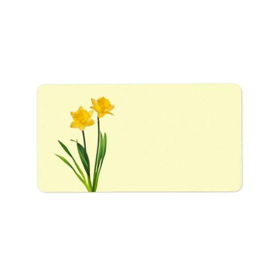 Yellow Spring Daffodils - Daffodil Template Address Label