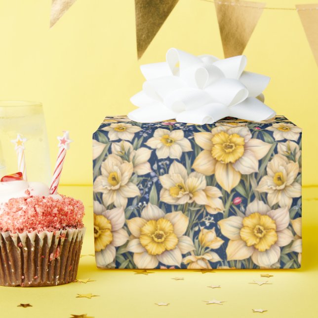 Yellow Spring Daffodils Wrapping Paper (Birthday Party)