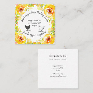 Yellow Spring Floral Farmhouse Business Card