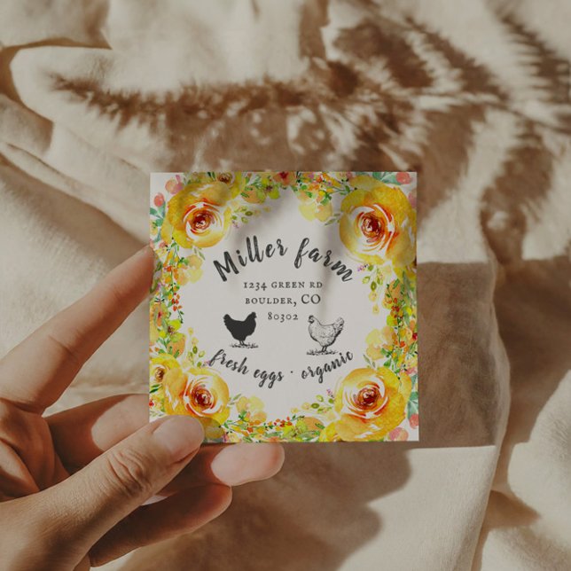 Yellow Spring Floral Farmhouse Business Card (Creator Uploaded)