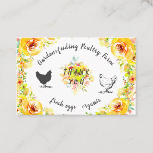 yellow spring floral farmhouse thank you card