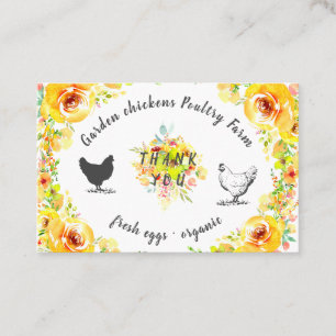 yellow spring floral farmhouse thank you card