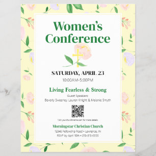 Yellow Spring Floral Women's Conference Flyer