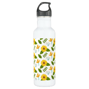 Yellow Spring Flower Pattern 710 Ml Water Bottle