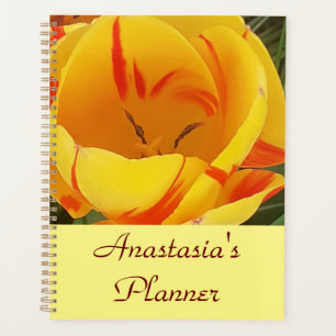 Yellow Spring Tulip Personalised Planner