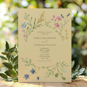 Yellow Spring Wedding Invitation