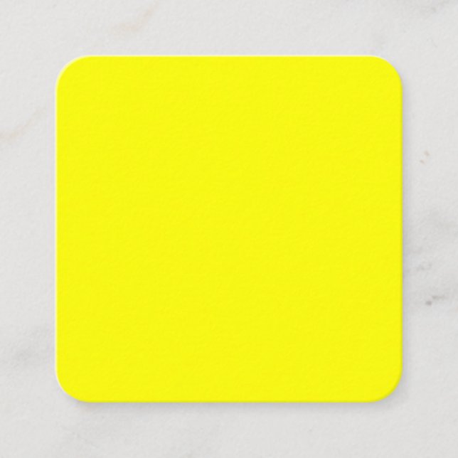 Yellow Square Business Card (Front)